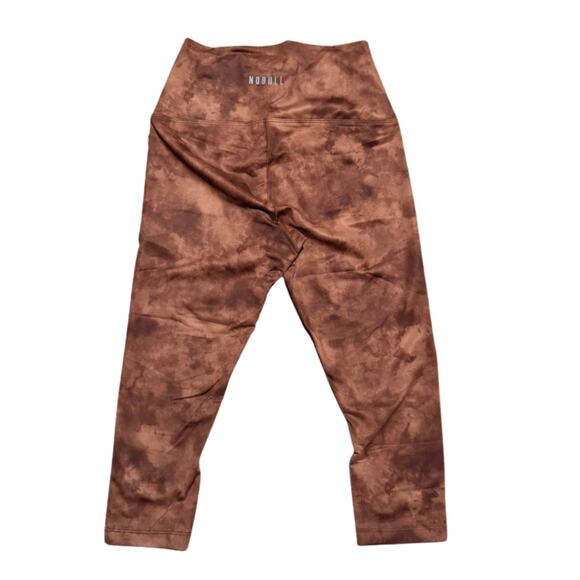 NOBULL High-Rise Cropped Tights S — Brown Tie Dye NWT - Picture 2 of 4
